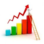 Figure On Successful Graph Stock Photo