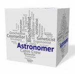 Astronomer Job Shows Star Gazer And Astronomers Stock Photo