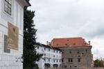 Sundial On The Wall Of The State Castle And Chateau Complex Of C Stock Photo