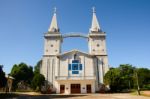 Church In Nakhon Phanom Thailand (wat-nak-bun-anna) Stock Photo