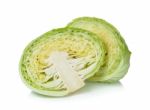 Cabbage Isolated On The White Background Stock Photo