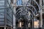 Entrance To Lloyds Of London Stock Photo