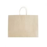 Blank Brown Paper Bag Isolated On White Background Stock Photo