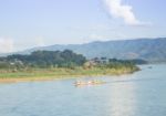 Shipping Lao Boat On The Mae Khong River Stock Photo