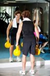 Fitness People In Action, Exercising Stock Photo