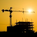 Crane Building Construction Site Stock Photo