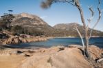 Honeymoon Bay In Freycinet National Park Stock Photo