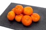 Wet Clementines Fruits Stock Photo