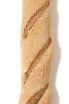 Traditional Baguette On White Background Stock Photo