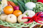 Fresh Fruits And Vegetables Stock Photo