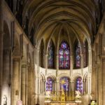 Interior View Of The Cathedral Of St Jean In Besancon Stock Photo