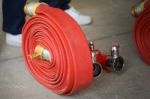 Red Hose Fire Stock Photo