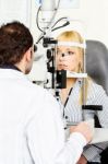 Eye Examination Stock Photo