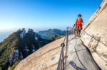 Seoul, South Korea - Sep 27: Climbers And Tourists On Bukhansan Mountain. Photo Taken On Sep 27, 2015 In Seoul, South Korea Stock Photo