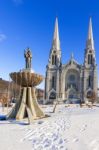 The Basilica Of Sainte Anne De Beaupre In Quebec, Canada Stock Photo