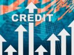 Credit Graph Indicates Finance And Loan Diagram Stock Photo