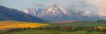 Sunny Summer Sunset In The Alps Stock Photo