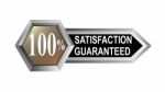 100% Satisfaction Guaranteed Hexagon Seal Stock Photo