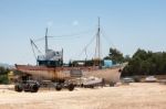 Latchi, Cyprus/greece - July 23 : Boatyard At Latchi In Cyprus O Stock Photo