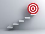 Steps To Goal Target Stock Photo