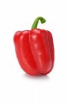 Red Sweet Pepper With Clipping Path Stock Photo