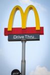 An Emblem Of Mcdonalds On Blue Sky Stock Photo