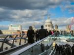 Millennium Bridge And St Pauls Cathedral Stock Photo