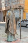 Colombia, Cartagena, Pope John Paul Ii Statue Stock Photo