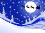 Moon Xmas Indicates Father Christmas And Celebrate Stock Photo