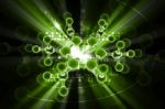 Green Molecule Stock Photo