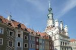 Row Of Multicoloured Houses In Poznan Stock Photo