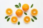 Fresh Orange Citrus Fruit Isolated Stock Photo