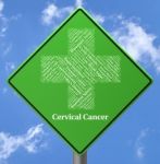 Cervical Cancer Means Poor Health And Ailments Stock Photo