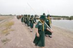 Student 11-12 Years Old, Scout Assembly, Teepangkorn Scout Camp In Samut Sakhon Thailand Stock Photo