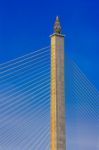 Rama Viii Bridge, Suspension Bridge In Bangkok, Thailand Stock Photo