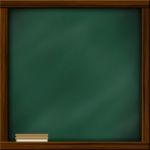 Chalkboard And Brush Stock Photo