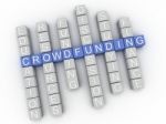 3d Image Crowdfunding Issues Concept Word Cloud Background Stock Photo