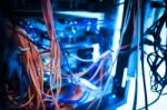 Storage Servers In Data Room Domestic Room Stock Photo