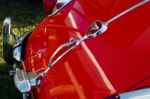 Boot And Badge Of A 1948 Jaguar Xk120 Stock Photo