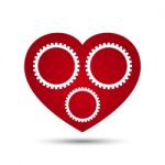  Love Heart Gear Stock Photo