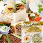 Arab Middle Eastern Food Collage Stock Photo