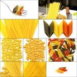 Various Type Of Italian Pasta Collage Stock Photo