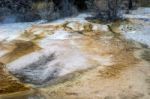 View Of Mammoth Hot Springs Stock Photo