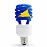 Flag Of The Tokelau On Bulb Stock Photo