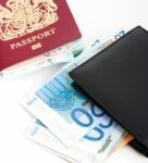 Passport And Euro For Trip Stock Photo