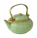 Old Teapot Isolated Stock Photo