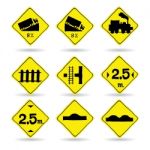 Doodle Traffic Signs Illustrator Stock Photo