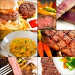 Beef Dishes Collage Stock Photo