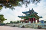 Hwaseong Fortress In Suwon,famous In Korea Stock Photo