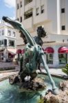 Statue Of The Beautiful One Of The Sea In The Old Town Of Marbel Stock Photo